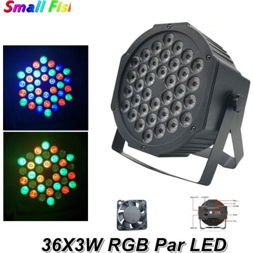 4Pcs LED Par Lights 36x3W DJ LED RGBW Par Lights RGB Wash Disco Light DMX Controller Effect For Small Paty KTV Stage Lighting