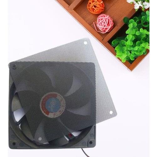 PC Case Cooling Fan Dust Filter Mesh Computer Fan 12cmx12cm Dustproof W/ 4Pcs Screw