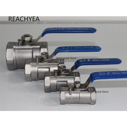 High quality Thread Ball Valve Stainless Steel 304 Sanitary Ball Valve 1/4, 3/8, 3/4, 1, 1-1/4, 1-1/2 BSP Female Thread Straight
