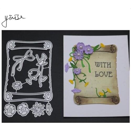 YINISE Metal Cutting Dies For Scrapbooking Stencils FLOWER EMBOSSED DIE CUT DIY Album Cards Decoration Embossing Folder Die Cuts