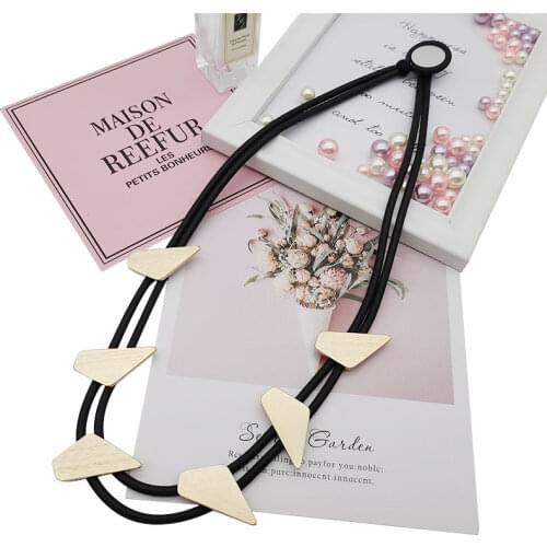 YD&YDBZ Handmade short black rope pendant necklace for Women Women Womens necklaces for Girls Holiday Gift punk style