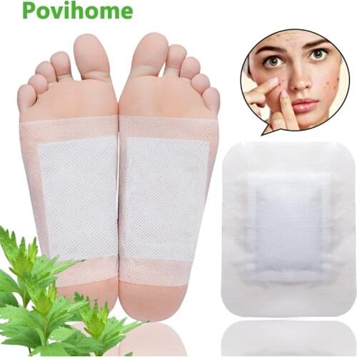 10pcs=5bags Warmwood Detox Foot Pad Slim Help Sleep Adhesive Patches Foot Care Natural Plant Body Toxins Medical Plaster D0960