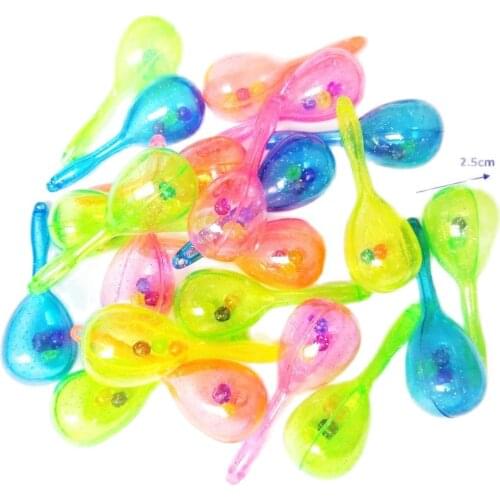 12 pc Mini Plastic Maracas E Kid Fiesta Party Goody Loot Bag Filler Favor Toy Supply novelty birthday and prize gift