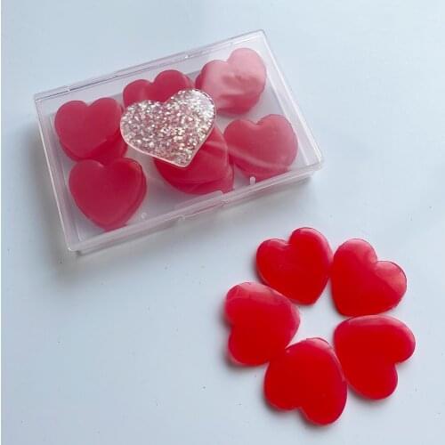 18 Pieces Diamond Painting Wax Red Heart Shaped Diamond Painting glue clay and Clear Storage Case for Diamond Embroidery Accesso
