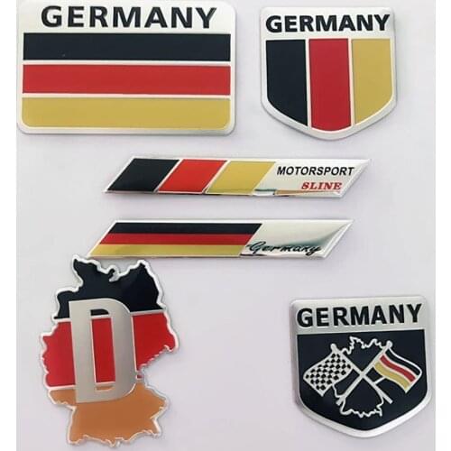 5pcs or 6pcs Germany Flag Decal Car Sticker Emblem Badge Styling Sticker for all Motorcycle Vehicle mailbox door phone