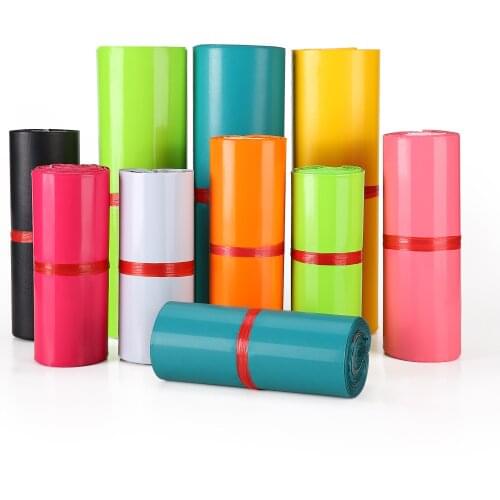 50pcs/Lots Black White Courier Express Envelope Storage Mailing Bags Self Adhesive Seal Plastic Packaging More Colors Pouch