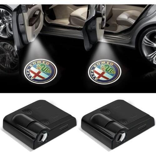 Alfa Romeo LED Car Door Logo Light Welcome Light LED Puddle Lights for Alfa Romeo 147 GT All Car Models