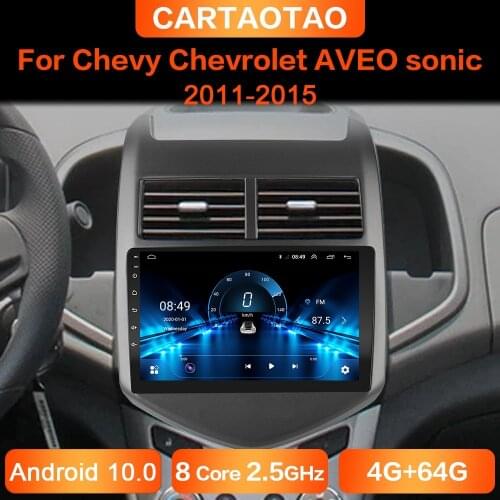 4G+64G DSP Android 9.0 car radio GPS RDS multimedia player for Chevrolet Aveo 2 Sonic T300 2011-2015 2din car player NO DVD