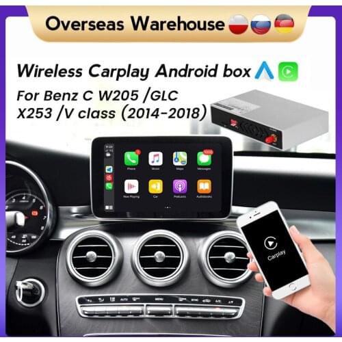 Tomostrong Wireless Carplay For Mercedes Benz C Class W205 GLC Class X253 W446 Android Auto Decoder Upgrade Box