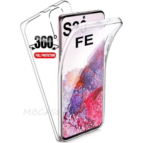 Double Crystal Cases for Samsung Galaxy S21 + Plus S21 Ultra 5G GEL Case 360 Full Cover for Samsung S20 FE 5G Camera Protection