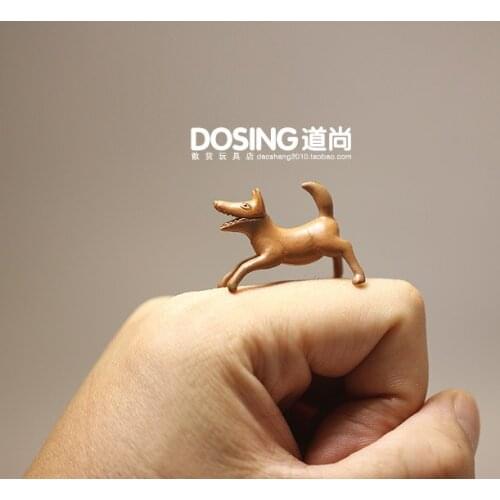 Wild Animal Little wolf dog Model Ornaments Cute jackal Small gray wolf Fairy Garden Miniature Decor Action Figure Figurine Toys