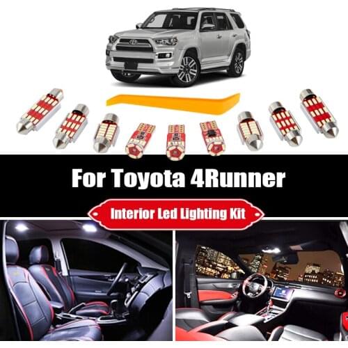 For Toyota 4Runner 4WD 1989-2020 Canbus Vehicle LED Interior Dome Map Light License Plate Lamp Kit Auto Lighting Accessories