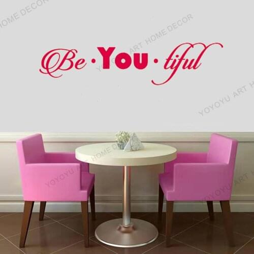 Moedern Home Wallpapet Murals Vinyl Wall Decal Beautiful Bedroom Beauty Salon Girl Room Phrase Words Stickers Removable WZ196