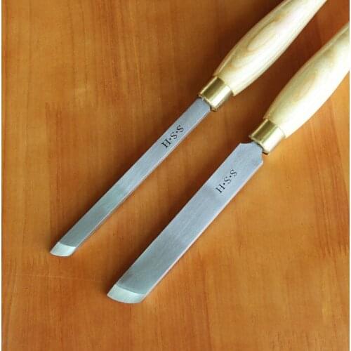 Curved Beveled Knife for Roughing Handheld Woodworking Lathe Cutter High Speed Steel Inclined Knife Woodworking Turning Tools