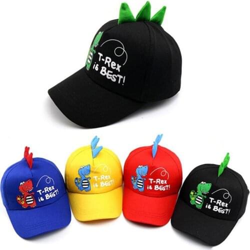 Boy Cartoon Dinosaur Net Cap Visor Cute Fashion Kids Baseball Caps Adjustable Children Modeling Hat Outdoor Travel Girl Sun Hats