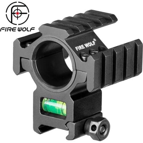 Fire Wolf Rifle Scope Mount 25.4mm-30mm Ring with Bubble Level Fits 21.2mm Rail Scopes Accessories Ring Adapter