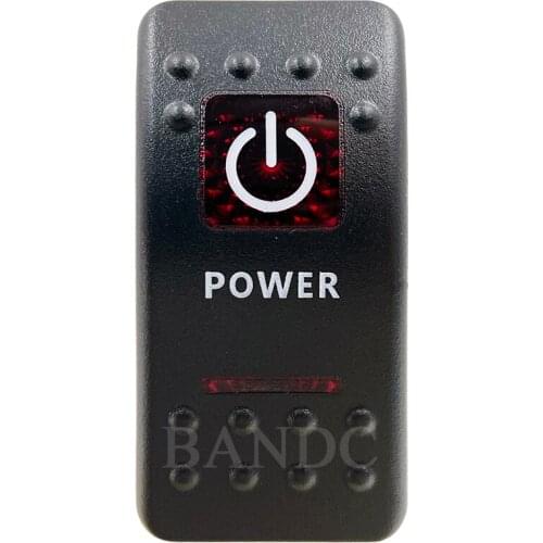 Cover Cap Only！POWER Rocker Switch Cover Cap Red Window Labeled for Car Boat Truck ARB Carling NARVA Control Cap Accessories