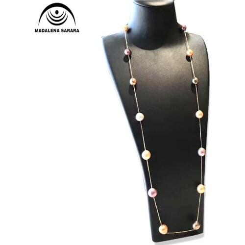 MADALENA SARARA 8.3mm-10.2mm AAA Freshwater Pearl Mix Color Edison Pearl Strand Necklace Perfect Round And Fine Luster 18"