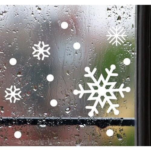Glass Light Snow Spend Christmas Decorating Christmas Stickers Window Wall Paste Paper-cut Window Stickers 2021