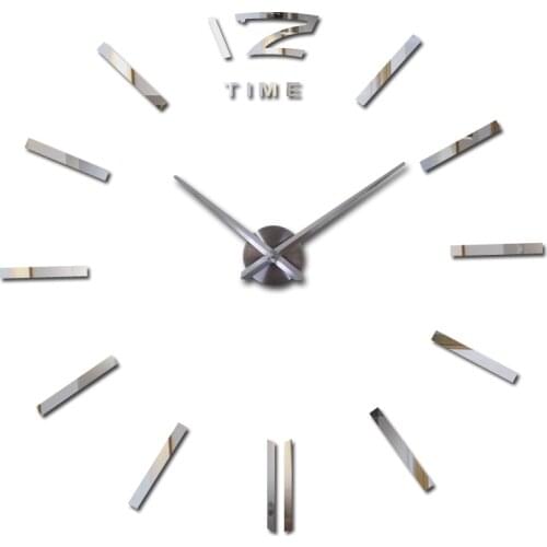 New arrival Quartz clocks Brief watches 3d real big wall clock rushed mirror stickers diy living room DISCOUNTS Still life
