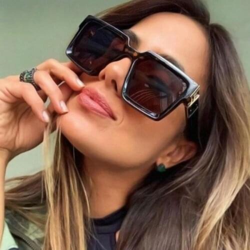 Vintage Oversize Square Sunglasses Women Luxury Brand Big Frame Women Sun Glasses Black Fashion Gradient Female Glasses Oculos