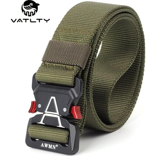 Official Authentic Tactical Belt For Men Strong And Soft Nylon Military Army Belt Rust-Proof Metal Buckle Military Equipment
