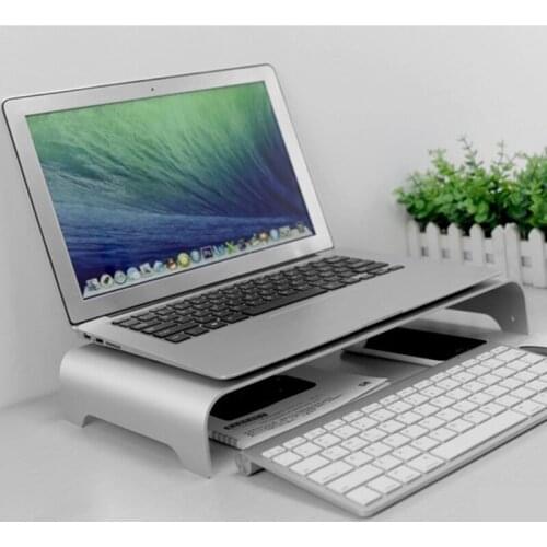 Monitor Stand Aluminum Computer Riser Desktop Holder for Monitor Laptop Non-slip Desk Riser Metal Universal