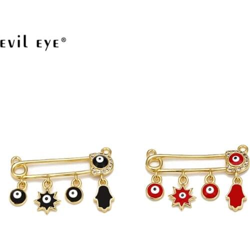 Evil Eye Fatima Hand Sun Turkish Evil Eye Tassel Pendant Copper Gold Color Charm Pendant for Necklace DIY Jewelry Making BE35