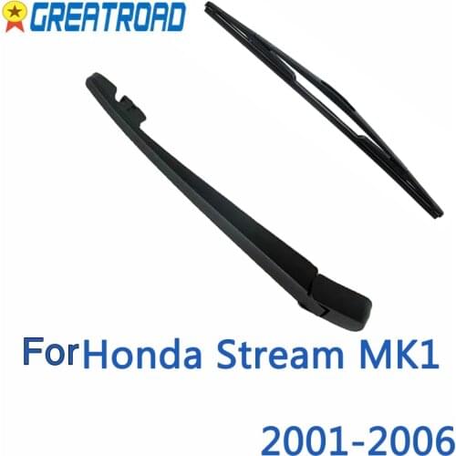 Wiper 12" Rear Wiper Blade Arm Set Kit For Honda Stream MK1 2001-2006 Windshield Windscreen Rear Window