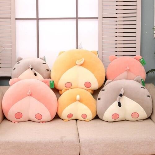 Shiba Inu Ass Peach Mat Cat Butt Plush Pillow Pig Cushion Cartoon Animal Sofa Stuffed Dog Kids Toy 2020 New Cute Novelty Plush