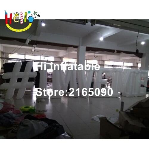 3 m high LED product inflatable letters giant for wedding decorations