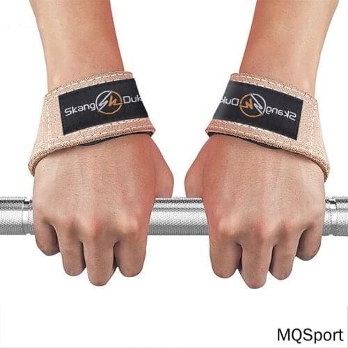 Gym Cowhide Booster Belt Thickened Sports Fitness Wristband Hard Pull Grip Deadlift Straps