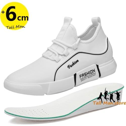 Elevator Shoes Men Sneakers Women Height Shoes Heightening Shoes Height Increase Shoes Insole 6cm Tall Man Man Sports