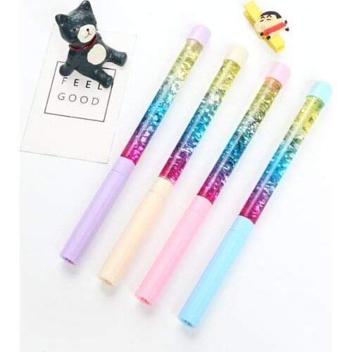 4Pcs/lot Creative Gel Pens Kawaii Magic Stick Crystal Liquid Fairy Pen for School Supplies Office Stationery Lovely Things Gifts