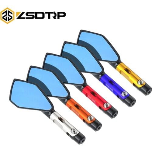 ZSDTRP CNC Aluminum Rear View Rearview Side Mirrors Accessories For Motorcycle Street Sports Bike Chopper Ruiser Universal