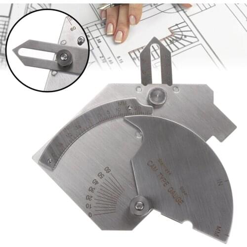 Silver Bridge Cam Gauge Gage Test Ruler 2" /50mm Weld Gauge Welder Inspection Gauge Inch Millimeter Welding Measuring Tool