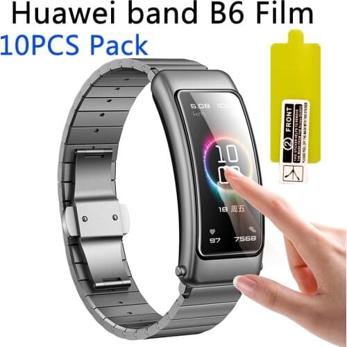 10PCS Pack Huawei band B6 Talkband screen protector smart Bracelet Sports Wristbands Band b 6 B5 HD clear TPU Ultra-thin film