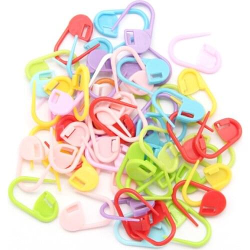 100pcs Mix Color Clip Locking Stitch Markers Holder Knit Crochet Tools Needle Clip Handmade DIY Accessories knitting paper clip