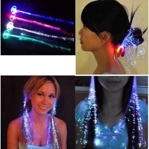 12pcs/lot LED Colorful flash braid hair,kids toys,For bar dance festival concert holiday celebrating, supplies of luminous braid