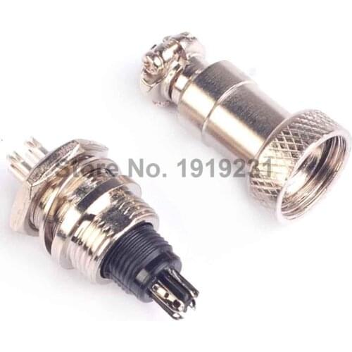5pair GX16-4 4 Pin Male & Female Diameter 16mm Wire Panel Connector GX16 circular connector Socket Plug