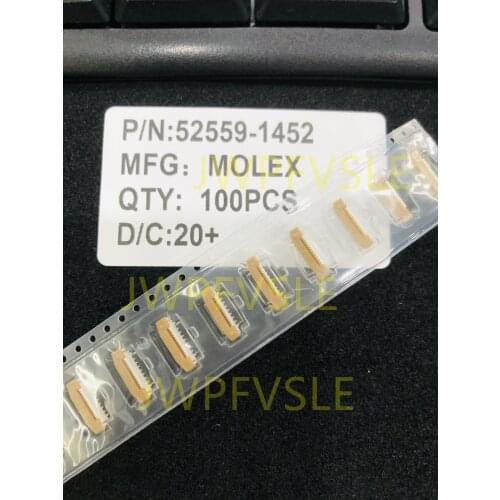 52559-1452 14 Position FFC, FPC Connector Contacts, Vertical - 1 Sided 0.020" (0.50mm) Surface Mount