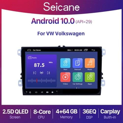 Seicane 9" Android 10.0 Car radio GPS for VW Volkswagen Skoda Octavia golf 5 6 touran passat B6 polo tiguan rapid no 2 din