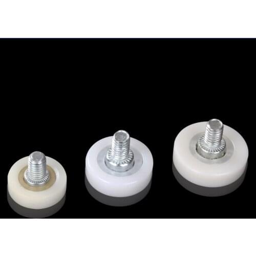 White nylon positioning bearing drawer cabinet sliding door pulley DIY