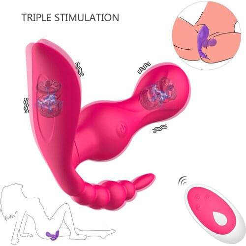 Wireless Remote Control Vibrator Dildo Panties Vibrators Sex Toys For Women Anal Clitoris Stimulator Butterfly G Spot Stimulator