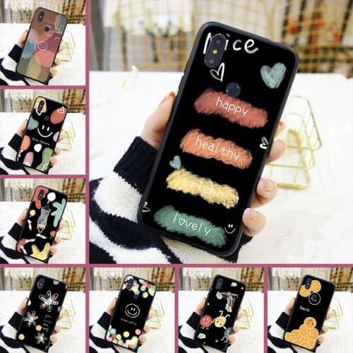 Phone Case For Xiaomi Mi Note Mix 1 2 2S 3 Silicone Smile Face Happy Cute Quote Pretty Soft Back Cover For Xiaomi Mi Max 1 2 3