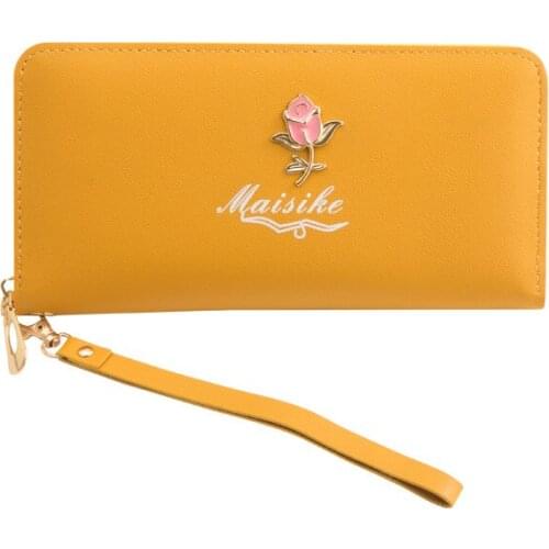 Fashion Brand Floral Pattern Clutch Bags for Women Exquisite Flower Design Long Zipper Wallet Female Daily Shopper Purse B438