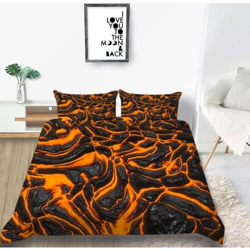 Thumbedding Magma Bedding Set Single Creative Soft Duvet Cover Nature Adult King Queen Twin Full Double Unique Design Bed Set