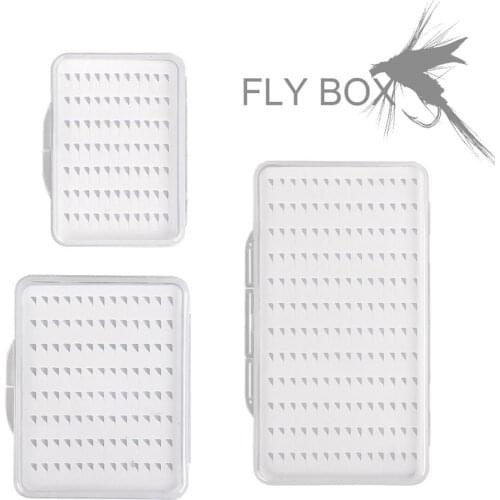 Fly Hook Box Fly Fishing Hooks Boxes with Slit Foam Waterproof High Density Durable Fishing Accessories Gear Transparent Pesca