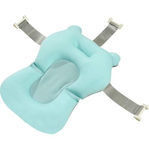 Baby Shower Bath Tub Pad Non-Slip Bathtub Seat Support Mat Safety Security Bath Support Cushion Foldable Soft Pillow