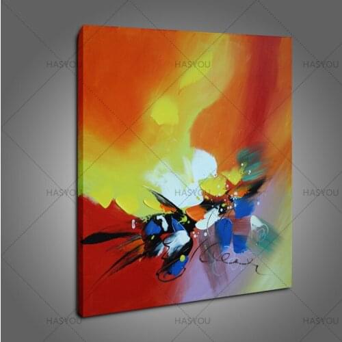 Beautiful handmade Oil Paintings on Canvas Modern Abstract Paintings for Living Room Wall Modern Artwork Pretty Color Wall Decor